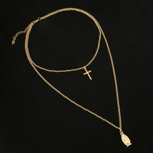 Europe Style//Cross Maria Layering Necklaces - Picture 5 of 8